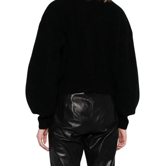ALEXANDER WANG pre-loved pearl placet cardigan in black - Picture 3 of 5